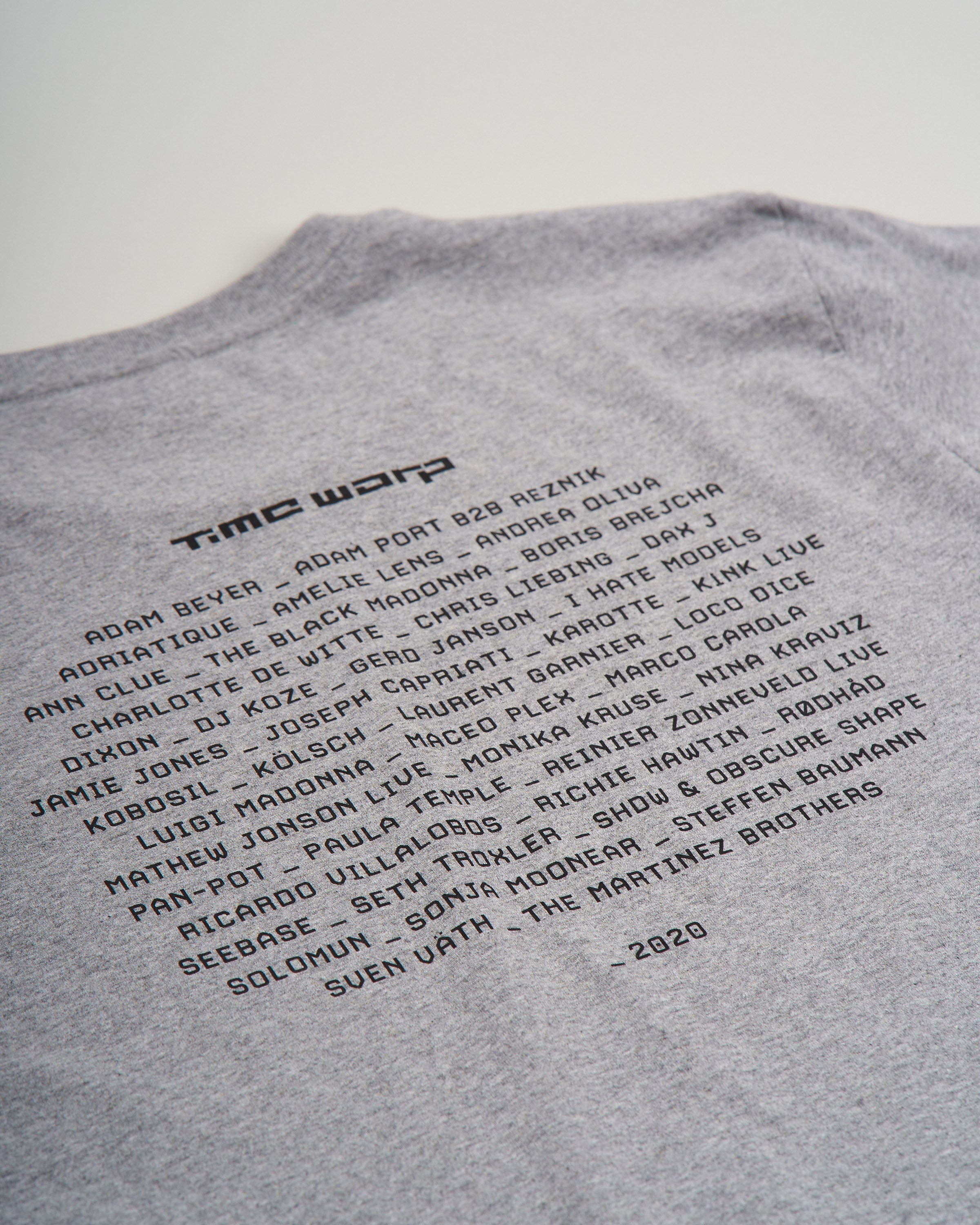 Time Warp Line-up-T-Shirt 2020, grau