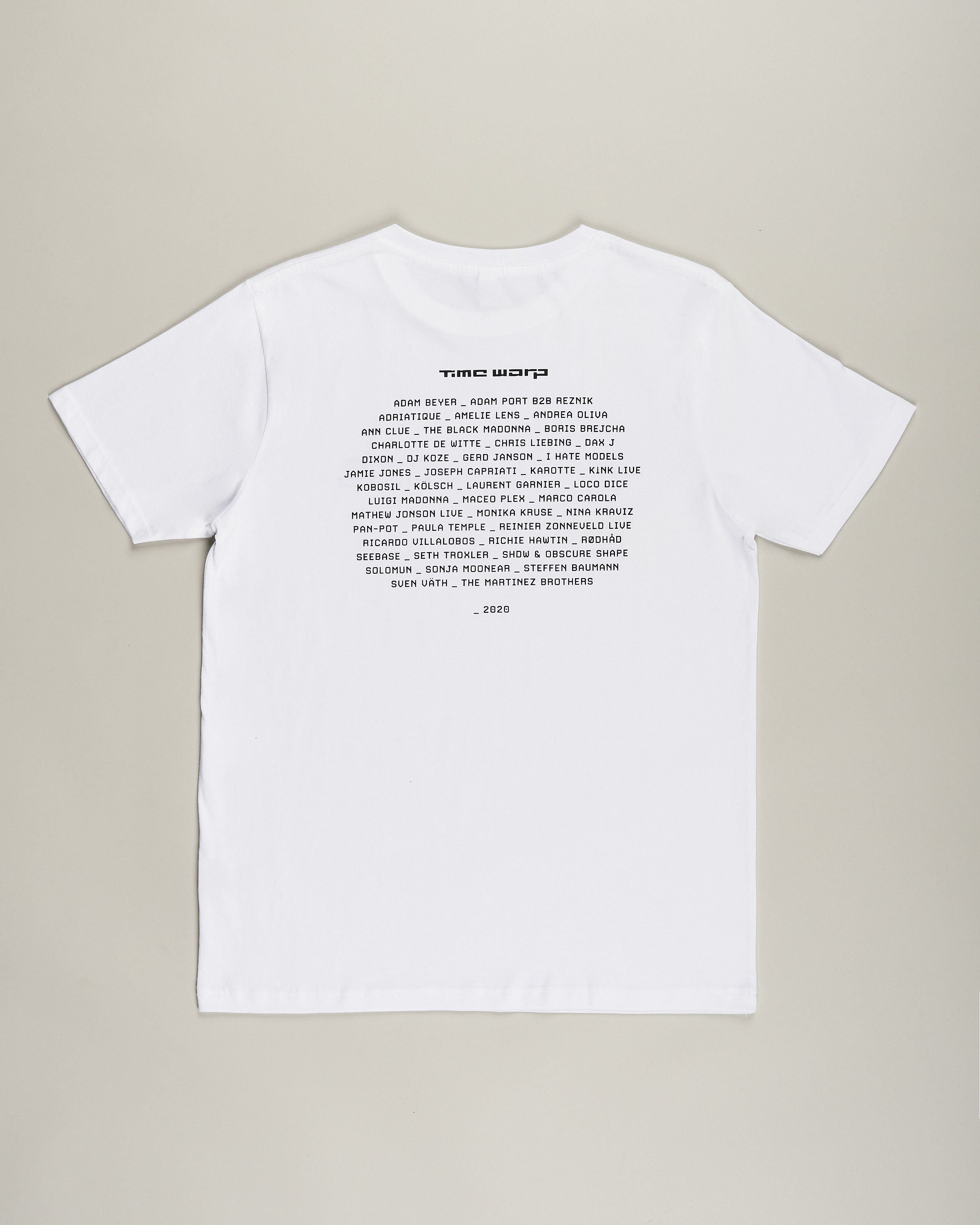 Time Warp Line-up-T-Shirt 2020, white