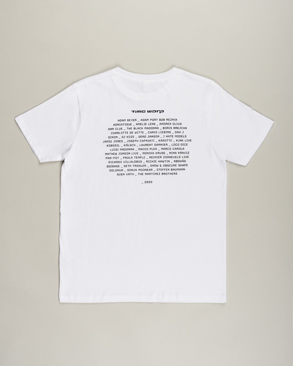 Time Warp Line-up-T-Shirt 2020, white